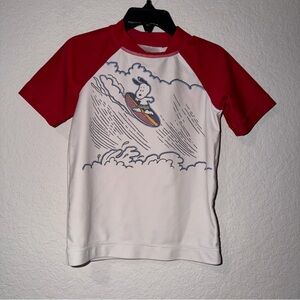 Hanna Andersson Peanuts Snoopy Red & White Swim Shirt